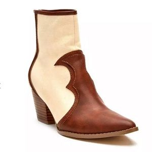 Matisse Leather & Tan booties